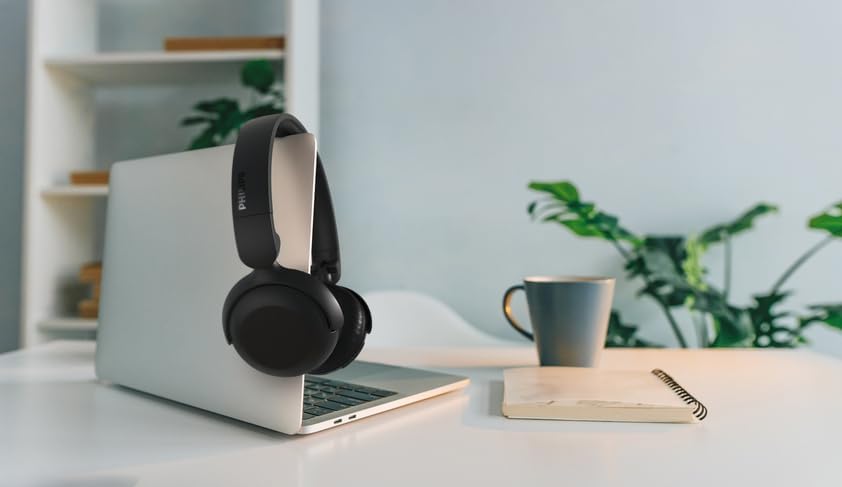 PHILIPS H2209 Wireless Bluetooth On-Ear Headphones with Dynamic Bass, 25H Battery Life & Clear Calls – Matte Black
