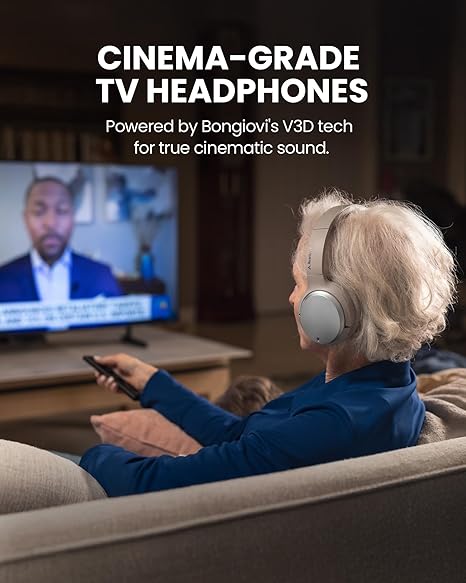 Avantree Crescendo 3D Wireless TV Headphones with 3D Surround Sound, HDMI ARC Passthrough & Universal TV Compatibility – Long-Lasting Design