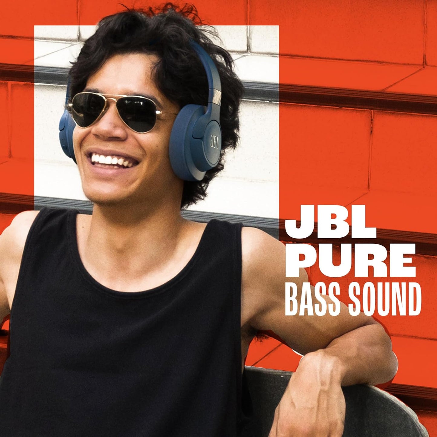 JBL Tune 720BT Wireless Over-Ear Headphones with Pure Bass Sound, 76H Battery & Bluetooth 5.3 – Foldable, Lightweight & Comfortable (Blue)