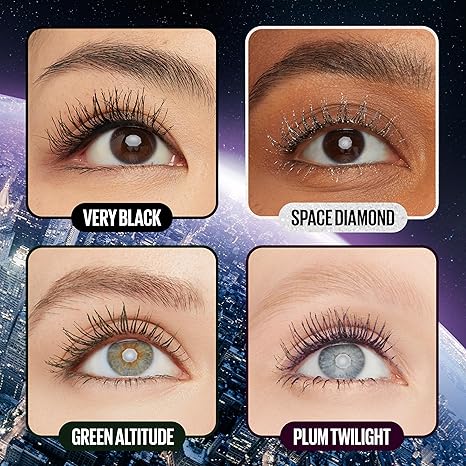 Maybelline Lash Sensational Sky High Washable Mascara, Volumizing & Lengthening Makeup for Full, Defined Lashes, Buildable Formula, Blackest Black, 1 Count