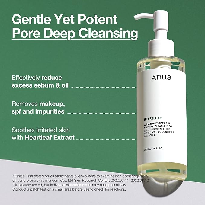 Double cleansing routine with Heartleaf Korean skincare